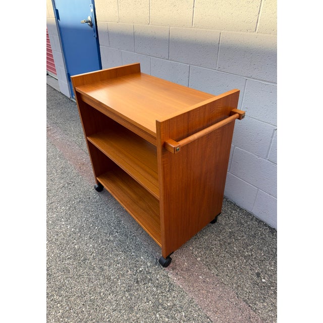 1970s 1970s PBJ Mobler Danish Teak Serving Cart / Dry Bar For Sale - Image 5 of 12