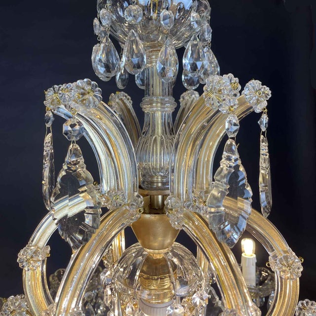 Maria Teresa Crystal Living Room Chandelier, 1950 For Sale - Image 6 of 13