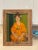 Vintage Framed Needlepoint Portrait Of Woman In Golden Dress This is from my personal collection – time to let someone...
