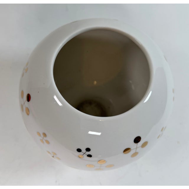 Jonathan Adler Jonathan Adler Gold Dot Futura Atomic Starburst Vase 7” For Sale - Image 4 of 7