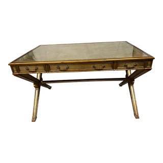 Theodore Alexander Neoclassical Partner Desk For Sale