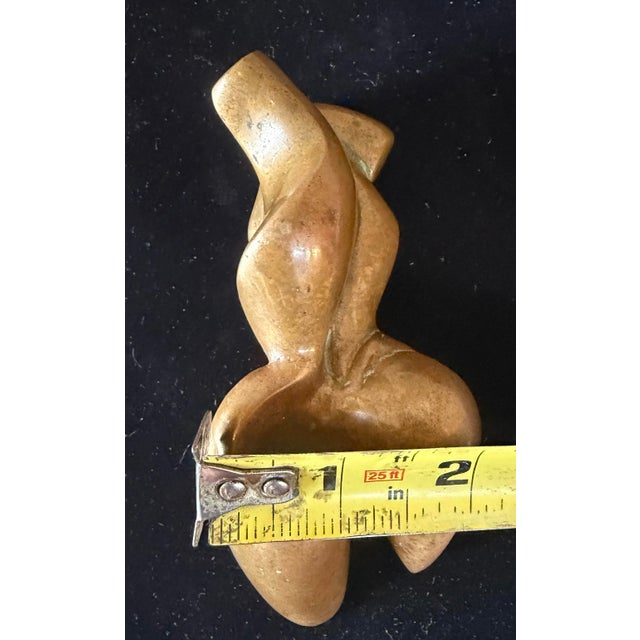 Mid-Century Modern Biomorphic Solid Bronze Female Torso Sculpture For Sale In Phoenix - Image 6 of 9