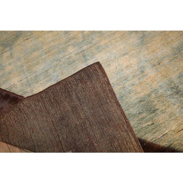 Turkish Vintage Blue Shadow Turkish Rug - 10'2" x 13'2" For Sale - Image 3 of 8
