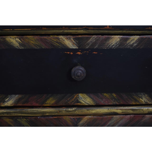 Pair Woodland Venetian Paint Decorated 1 Drawer 1 Door Consoles For Sale - Image 9 of 12