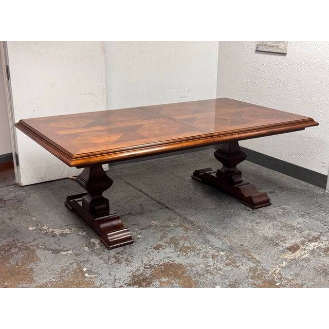 Stanley Furniture Trestle Extension Dining Table For Sale In San Francisco - Image 6 of 12
