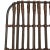Wood Wicker Dining Chair in Croco Brown - a Pair For Sale - Image 7 of 11