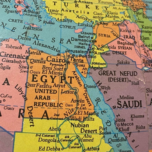 Blue 1961 Mid Century Repogle Reference Globe For Sale - Image 8 of 12