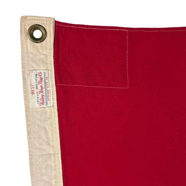 Rustic Vintage Sewn Cotton Flag of Canada For Sale - Image 3 of 5