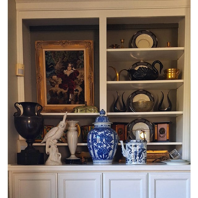 Late 20th Century Large Scale Asian Temple Jar / Ginger Jar in Blue & White For Sale - Image 12 of 12