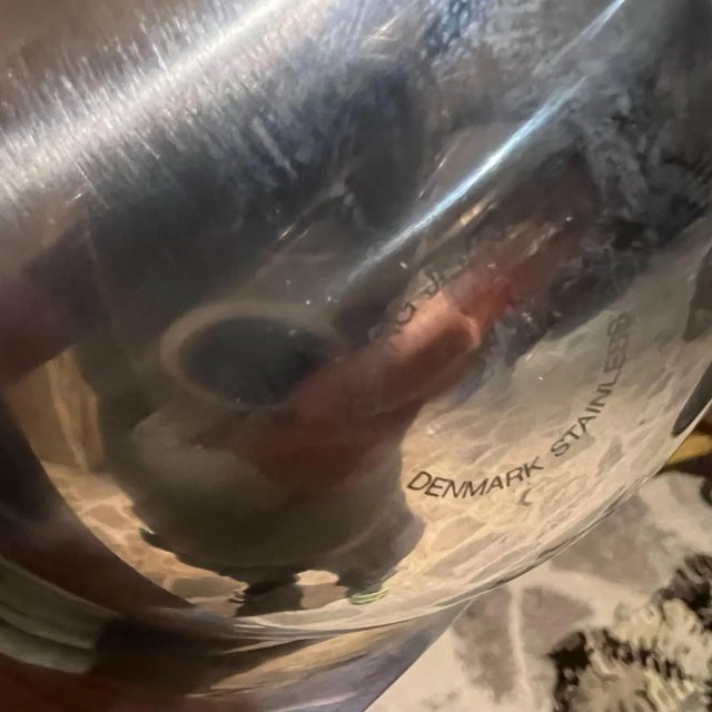 Metal 1993 Georg Jensen Denmark Sculptural Stainless Please Pass Me Dish For Sale - Image 7 of 10