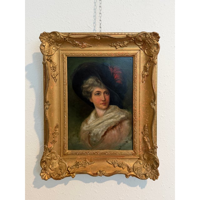 Beatrice Adams (British, 1876-1958) Antique Oil Painting, Portrait of a Lady For Sale - Image 4 of 9