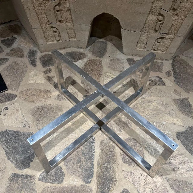 Paul Mayen 1970s Style of Paul Mayen X Coffee Table Base For Sale - Image 4 of 13