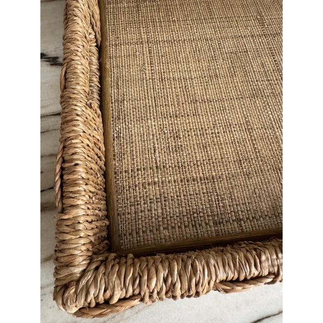Natural Grass & Bamboo Tray For Sale - Image 4 of 6