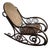 Vintage Thonet Style Bentwood Cane Rocking Chair With Scrollwork For Sale
