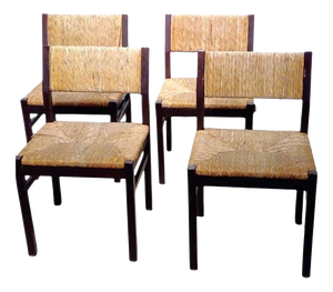 Vintage Dutch SE82 Wenge Dining Chairs by Martin Visser for Spectrum, Set of 4
