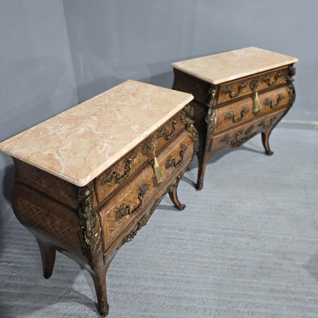 Antique French Bombe Commode, 1900, Set of 2 For Sale - Image 4 of 18