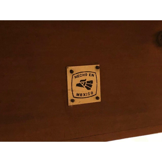 Art Deco Alfonso Marina Regency Yew Wood Executive Writing Desk With Green Leather Top For Sale - Image 3 of 13