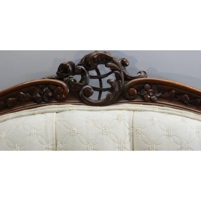 Late 19th Century 19th Century Victorian French Settee For Sale - Image 5 of 11