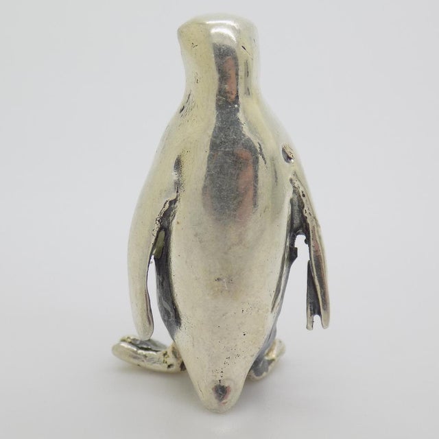 1980s Vintage Italian Handmade 925 Sterling Silver Penguin, 1980s For Sale - Image 5 of 13