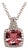 Diamond Rubellite Tourmaline Necklace 5.47 TCW 18k Gold Certified For Sale