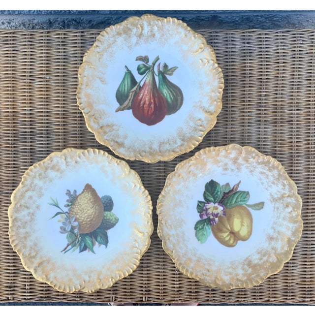 Super rare collectors items- a set of three heavily gilt porcelain plates from Laviolette. Laviolette was in production in...