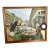 Vintage Oil Painting Signed H. Remande Framed 26x24 Paris France Flower Cart For Sale