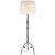 Transitional Suzanne Kasler by Visual Comfort Signature Madeleine Floor Lamp in Aged Iron with Linen Shade For Sale - Image 3 of 3