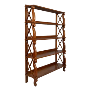 Anglo-Indian Mahogany Open Bookcase