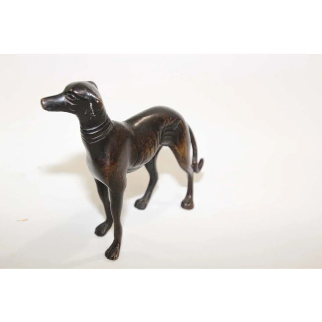 Cast Metal Greyhound Dog Sculpture For Sale - Image 11 of 12