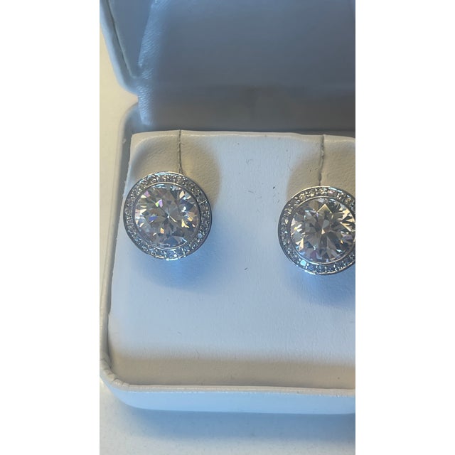 DIAMONDNESS CZ's large roind studs, top quality 1/2" round