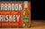Colorful mid-20th-century tin lithograph advertising sign for Overbrook Straight Rye Whiskey, produced by Brookside...
