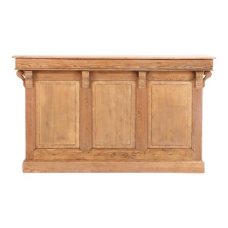 A French Pine Front Bar or Shop Counter, C. 1880. For Sale