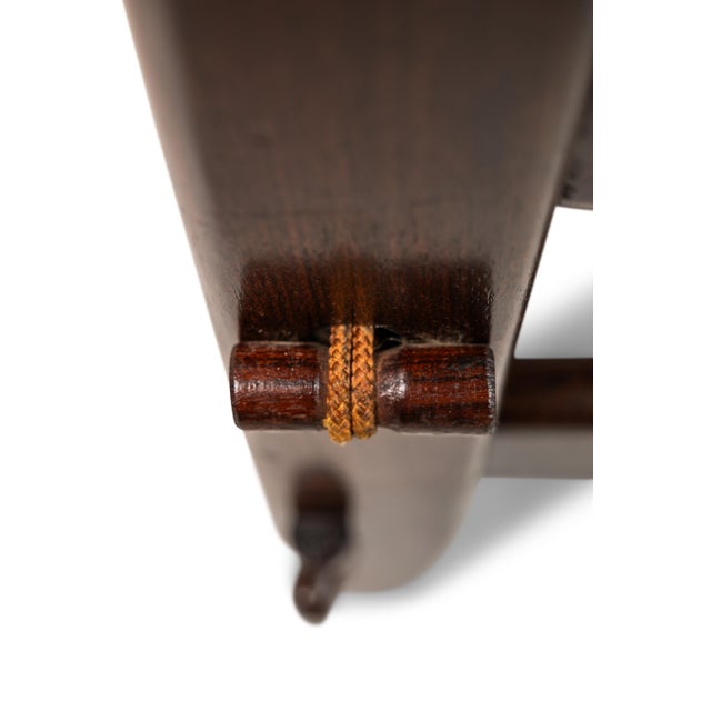 'Jangada' Lounge Chairs With Matching Ottoman in Jacaranda & Leather Attributed to Jean Gillon for Wood Art, Brazil, C. 1960s - 3 Pieces For Sale - Image 12 of 12