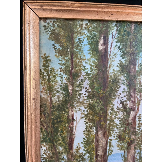 Vintage Original Landscape Oil Painting: Countryside Nature Wall Art For Sale - Image 6 of 14