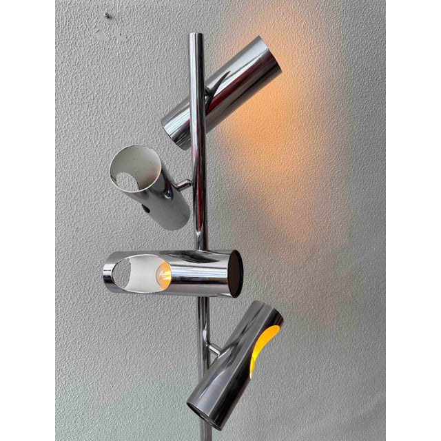 Reggiani Chrome Floor Lamp by Goffredo Reggiani for Reggiani, 1970s For Sale - Image 6 of 18