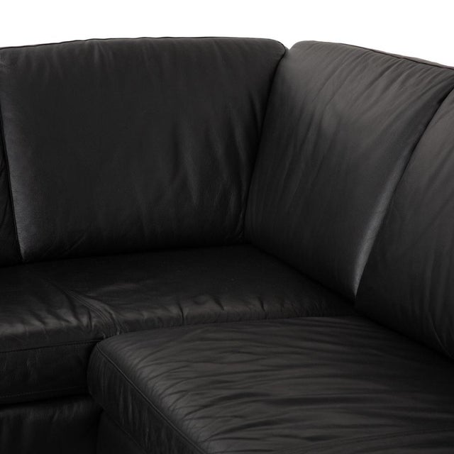 Black Leather Corner Sofa from Willi Schillig For Sale - Image 4 of 16