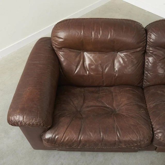 Leather Adjustable Ds101 2-Seater Sofa from de Sede, 1970s For Sale - Image 10 of 13