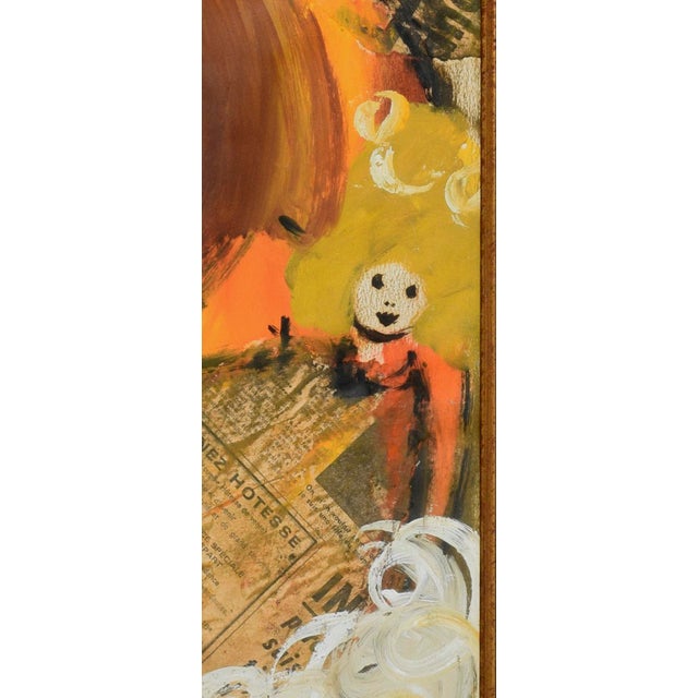 Orange Petite Fille De Fleur - Mid Century Parisian Flower Girl Figurative by Roger Etienne For Sale - Image 8 of 10