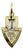 18k Gold Diamond Arrow Pendant For Sale