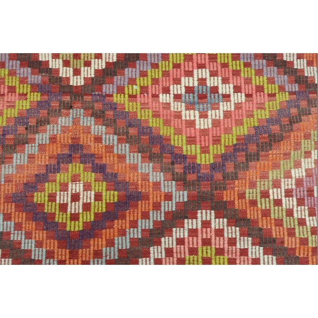 Textile Vintage Turkish Barak Kilim Rug - 65"x122" For Sale - Image 7 of 12