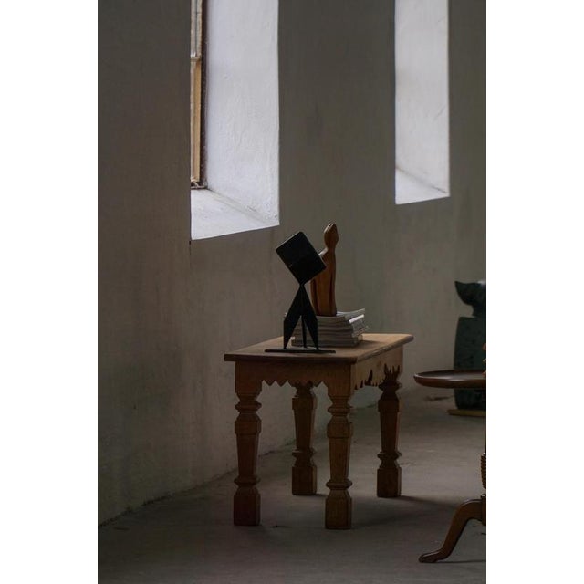 Mid-Century Carved Oak Bench, 1979 For Sale - Image 3 of 18