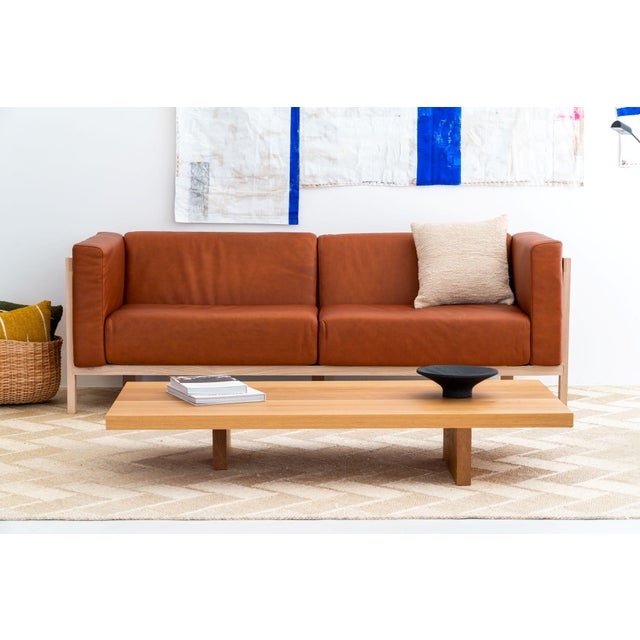 Two-Seater Sofa in Ash and Camel Leather by Julien Renault For Sale - Image 10 of 14