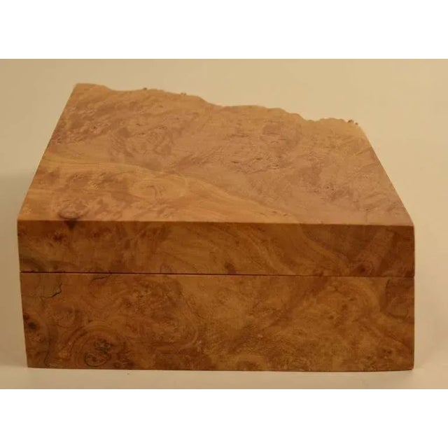 Wood Michael Elkan Hinged Burl Jewelry Box For Sale - Image 7 of 8