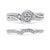 Introducing a dazzling masterpiece crafted with utmost precision and elegance. This .925 Sterling Silver Bridal Set Ring...