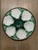 Antique 1920s French Longchamp Majolica Green and White Oyster Plate For Sale - Image 14 of 15