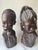 Pair of Vintage African Carved Ebony Wood Busts ( Man and Woman). Vintage African Carved Ebony Wood Male and Female Bust...