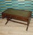 English Style Coffee Table in Mahogany and Embossed Leather, 1970s For Sale - Image 6 of 12