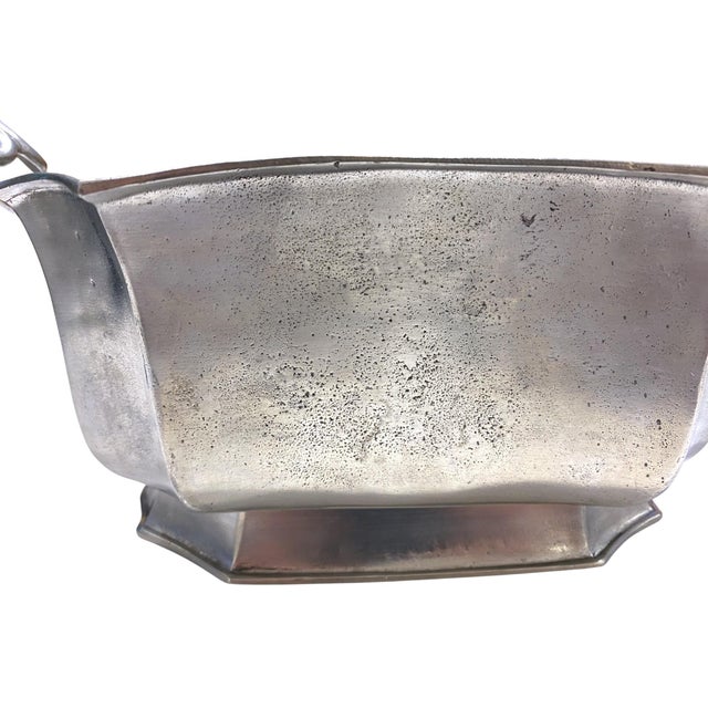 Metal Match Pewter Cosi Tabellini Italian Handmade Centerpiece Bowl or Planter For Sale - Image 7 of 13