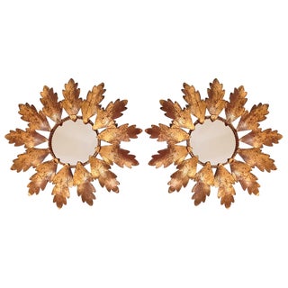 Sun Mirrors from Ferroarte, Spain, 1960s, Set of 2 For Sale