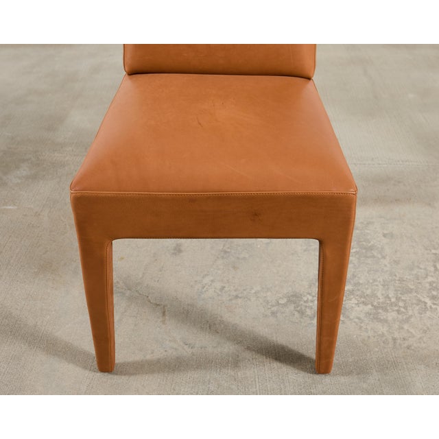 Wood Ralph Lauren Italian Leather Mahogany Dalton Dining Chair For Sale - Image 7 of 17